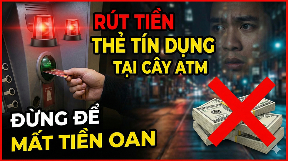 Rút tiền thẻ tín dụng tại cây ATM: Đừng để mất tiền oan